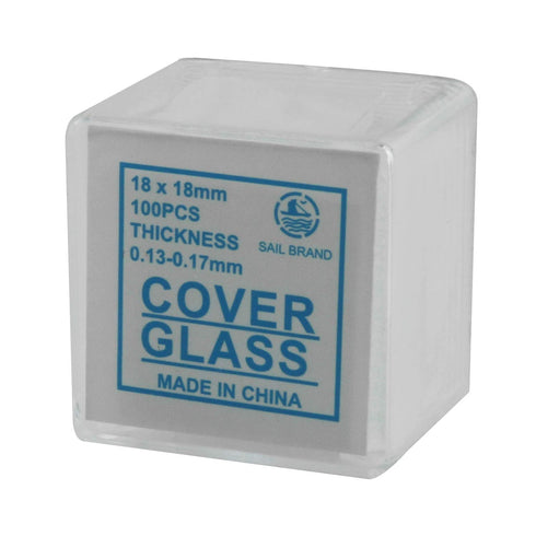 Coverslip 100PCS 18x18mm Microscope Cover Glass for Biological Science Education