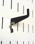 Wall Control Slotted Metal Pegboard Hooks Pack - Medium 1-7/8in Hook - Black for Pegboard and Tool Board