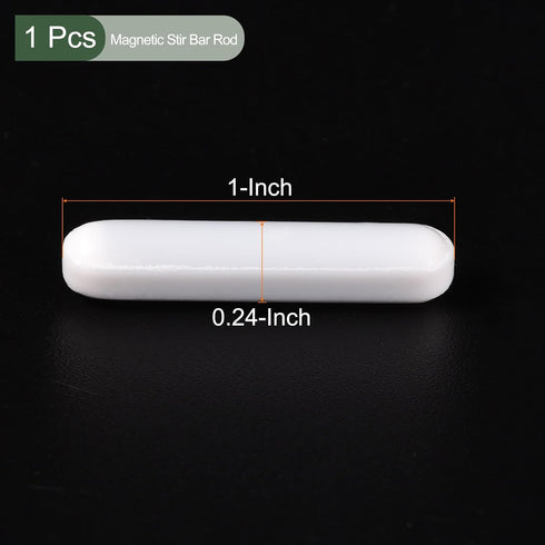 YOKIVE Magnetic Stir Bar, Laboratory Bar Corrosion Resistant Stir Liquids Great for Laboratories, (White, 1-Inch)