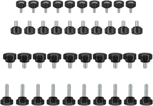Lependor M4 M5 M6 Threaded Knurled Thumbscrew Grip Knobs - Thumb Screw for Machinery Latches (M4 M5 M6)