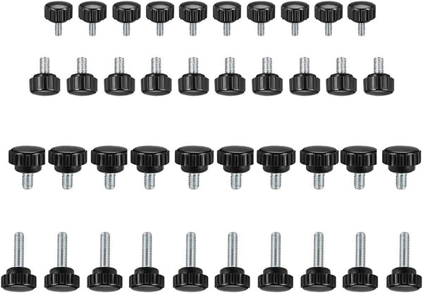 Lependor M4 M5 M6 Threaded Knurled Thumbscrew Grip Knobs - Thumb Screw for Machinery Latches (M4 M5 M6)