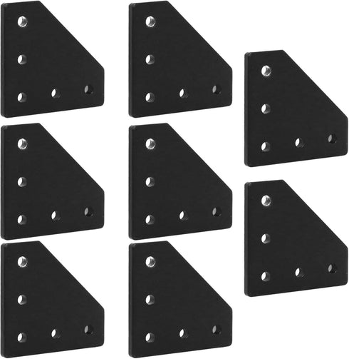 4040 Aluminum Extrusion Connector Bracket Set - 8PCS Joint Plates, 1Pcs M5 Wrench, 40Pcs M8 T-Slot Nuts, 40Pcs M8x16mm