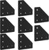 4040 Aluminum Extrusion Connector Bracket Set - 8PCS Joint Plates, 1Pcs M5 Wrench, 40Pcs M8 T-Slot Nuts, 40Pcs M8x16mm