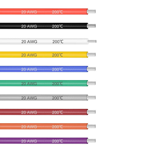 uxcell 20 AWG Ultra Flexible Silicone Wire Strands of Tinned Copper Wire, 3 ft, 10 Colors