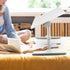 PERZOE Laptop Desk Foldable Bed, Table Folding Breakfast Tray, Adjustable Laptop Bed Table with Heights and Angles