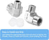 uxcell 2Pcs G3/8 Inch Male x G3/8 Inch Female 90 Degree Barstock Street Elbow, 304 Stainless Steel Pipe Fitting Adapter