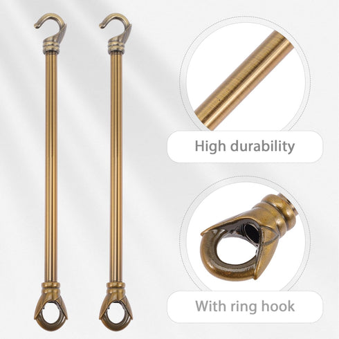 9.44 Inch Chandelier Load-Bearing Rod with Hooks Ceiling Light Support Tube Replacement Downrod for Hanging Light