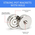 DUGUJIUJIAN 20Pack 0.63"*0.2" (16x5mm) Super Strong Cup Magnets Wall Mounting, Ring Neodymium Door Magnets with Screw