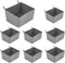 Hubceuo 8 Pieces Bins Kit Parts Storage Accessories Workbench Bins for Organizing Hardware(Grey)