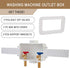 Washing Machine Outlet Box Sweat Thread with 2 inch Central Drain, 1/2 inch Thread, Connection for Hoses