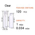 120Pcs 1Ml Mini Cute Empty Glass Perfume Vials – Essential Oils Sample Vials with White Plastic Rod Caps