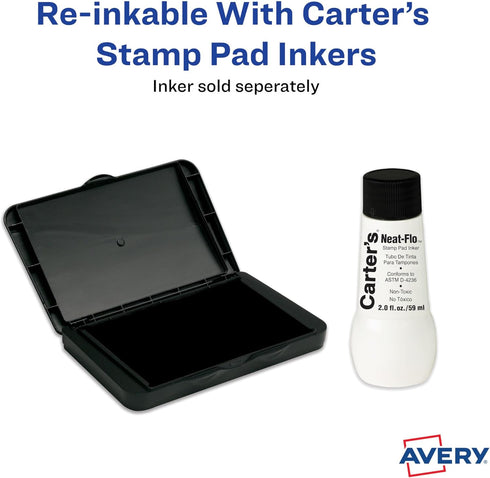 Carter's Foam Black Stamp Pad, 3 Pack, 2.75 x 4.27 Inches (25603)