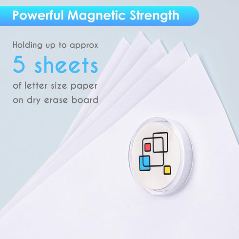 maxtek 30 Pcs Round Magnets for Whiteboard - Strong Fridge Magnets, Dry Erase White Board Magnets Set