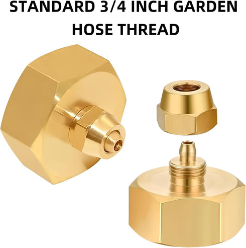 COSVMUF 3/4'' 1/4'' 3/4" 1/4" 2 4 US Standard Faucet Adapter, to Hose Adapter, Convert Female Hose Thread Bib