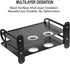 Fubeasi Set Z-Color Black Metal Double Wireless WiFi Router Storage Box/TV Box Shelf Wall Hanging Plug Board Bracket