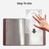 8.5 11, 4 8 Premium Vegan Leather Menu Cover x Page View Menu Folder with Clear Sleeves, Restaurant Menu Holder