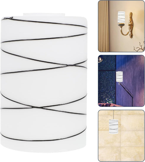 Hanging Glass Lamp Shade Frosted Indoor Ceiling Light Replacement Shade Easy Install Decorative Accessory for Table