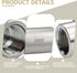 3 Pcs SS 304 Forging Nipple Cast Pipe, 3/8" NPT x 3/8" NPT Female Threaded, 50mm Pipe Fittings