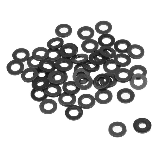 uxcell Nylon Flat Washers, 8mm OD, 4mm ID, 1mm Thickness for Faucet Pipe Water Hose, Pack of 50