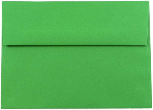 JAM PAPER A8 Green Recycled Colored Invitation Envelopes, 5 1/2 x 8 1/8 - 50/Pack