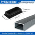8 4 2 Inch uxcell Pcs Rectangle Tubing End Caps x Plastic Hole Plugs Insert End Cap for Metal Tubing Post Chair Leg