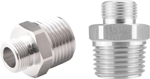 RV Faucet Adapter 1/2 to 3/8 Reducer Faucet Supply Line Adapter Compression Fitting Compatible with Plumbing Water Hose