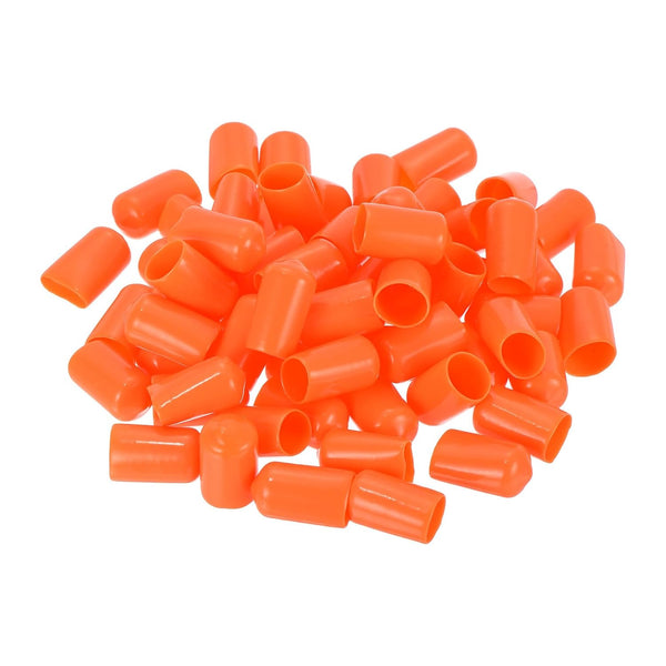 uxcell 100pcs Rubber End Caps, 12mm ID Vinyl Round Tube Bolt Cap Cover for Screw Thread Protection