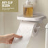 PAVSTINE Adhesive Toilet Paper Holder with Shelf, No Drill Wall Mount Toilet Roll Holder for Bathroom, Waterproof