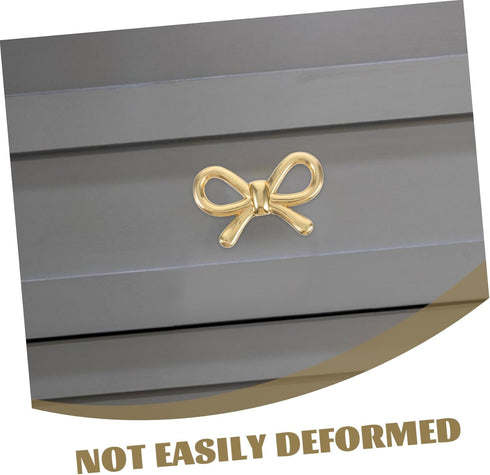 KALLORY Brass Bowknot Drawer Pulls Vintage Cabinet Handles for Dressers Shoe Cabinets and Bedside Tables Stylish