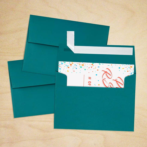 Envelopes Store 4 Bar A1 Invitation Envelopes | Peel & Press | 3 5/8" x 5 1/8" | Teal | 80lb. Text | 50 Qty