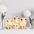 6H Set 3 Decor(3 4,5,6 Inches) Sunflower Flameless Flickering Candles with Timer, of Battery Operated White Real Wax