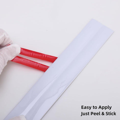 Multifunctional Wall Molding Trim & Corner Guards & Caulk Strip, Apply in Table Edge Door Frame Baseboard for Protection and Decoration, Shiny White, 16.4ft x 0.8in