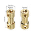 MECCANIXITY 4pcs 2mm to 3mm Brass Shaft Coupling Joint Connector with Screws Flexible Motor Shaft Coupler for RC Model Car Airplane Motor Wheels Tires Shaft