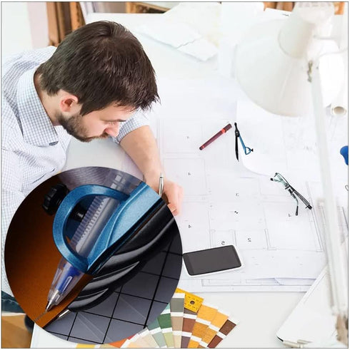 Protractor and Compass for Geometry, Professional Woodworking Compass with Adjustable Penholder