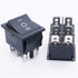 TWTADE 5Pcs Black ON/Off/ON DPDT 6 Pin 3 Position Boat Rocker Switch, Car Auto Toggle Switch