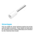 uxcell 2000 Pcs Insulated Ferrule Wire Connector 22 AWG Electrical Crimp Terminal for White Projects