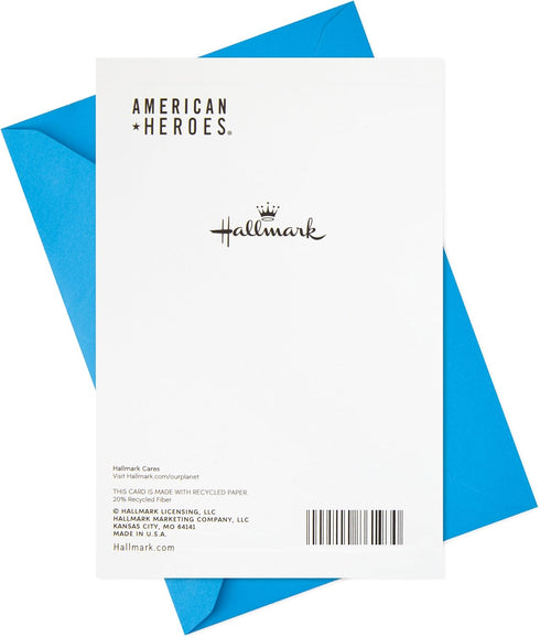 Pack 3 Hallmark of Military Thank You Cards, Veterans Day Cards (Protect and Serve)