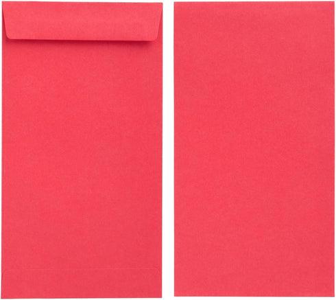 Okuna Outpost Red Envelopes for Money - 3.5 x 6.5 in, 100 Pack Paper Holders for Cash & Coins