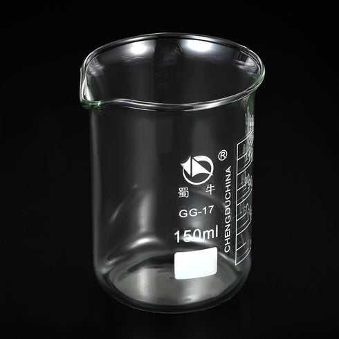 PATIKIL 150ml Low Form Glass Beaker, 3.3 Borosilicate Glass with Graduated Scale for Kitchen Lab