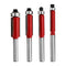 Kazheon 4pcs Flush Trim Router Bit Set 1/4 Inch Shank Top Bearing Flush