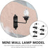 1 12 5pcs 1: 12 Yardwe Outdoor Wall Lights Outdoor Wall Lights Vintage DIY Miniature LED Light Lamp LED Sconces Scale