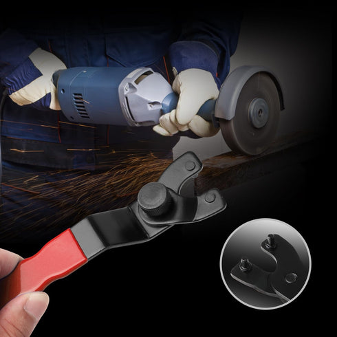 Adjustable Pin Wrench for Angle Grinder Machine, Grinder Spanner Wrench (Red)