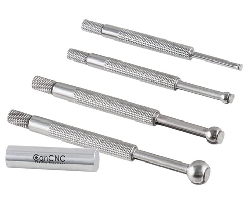 Accusize Industrial Tools 4 Pc Small Hole Gauge Set, Ball Type, inch/mm, 1/8 to 1/2