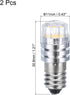 MECCANIXITY 3V/0.12A E10 Mini LED Light Bulbs, 2Pcs Miniature Screw Bulbs Flashlight Bulbs for Scientific Experiment Lighting DIY Accessories, Warm White Light by MECCANIXITY
