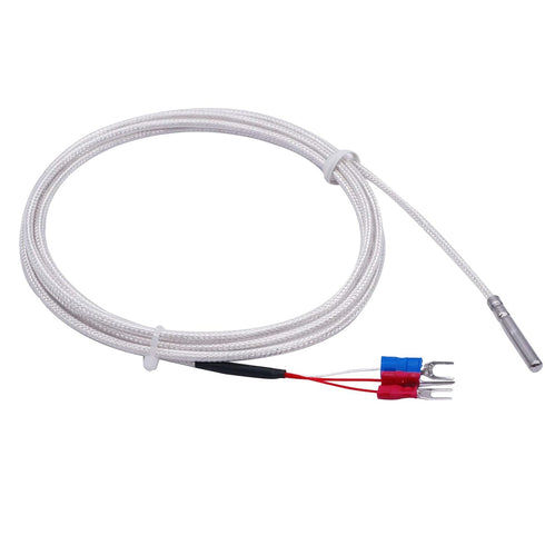 TWTADE PT100 Waterproof Temperature Sensor, Stainless Steel Probe, Range -50?-200?, 6.6Feet, MT-6340-30mm