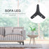17cm PRETYZOOM Metal Furniture Support Feet Sofa Cabinet Legs, Matte Black Tripod Design, Height, Replacement Legs