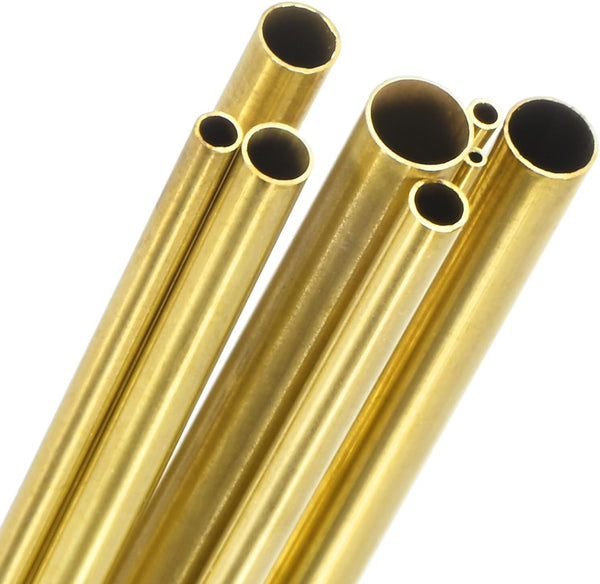 M METERXITY 300mm Brass Round Tube, 1mm 1.5mm 2mm 2.5mm 3mm 3.5mm