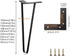 Generic 4Pcs (120mm/4.7in) Metal Furniture Legs,Black Hairpin Legs,Hairpin Table Legs,Replacement Metal Hairpin Legs