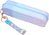 YYaaloa Colorful Silicone Pencil Case, Waterproof Aesthetic Pencil Pouch Small Bag for Women, Makeup Pouch (Blue)