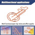 Gold Key Shaped Wire Paper Clips, 40 Pieces, Bookmark Clips for Office School Home Use, Rose Gold